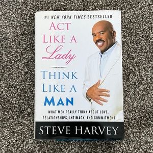 Act like a lady think like a man by Steve Harvey Hardcover Book w/ mini snack